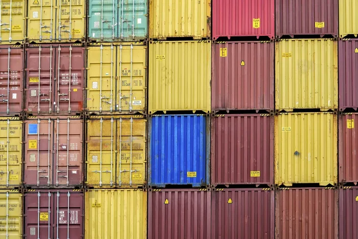 Framed Print : Standard Shipping Container Print - Container Terminal Framed Print : Standard Shipping Container Print - Container Terminal
