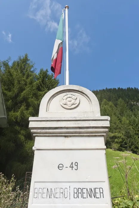 Framed Print : State Border at the Brenner Pass Print, Italy / Austria