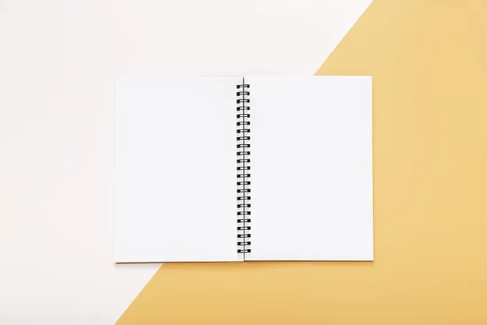 Framed Print : Stationery Elements Print with Opened Notepad Framed Print : Stationery Elements Print with Opened Notepad