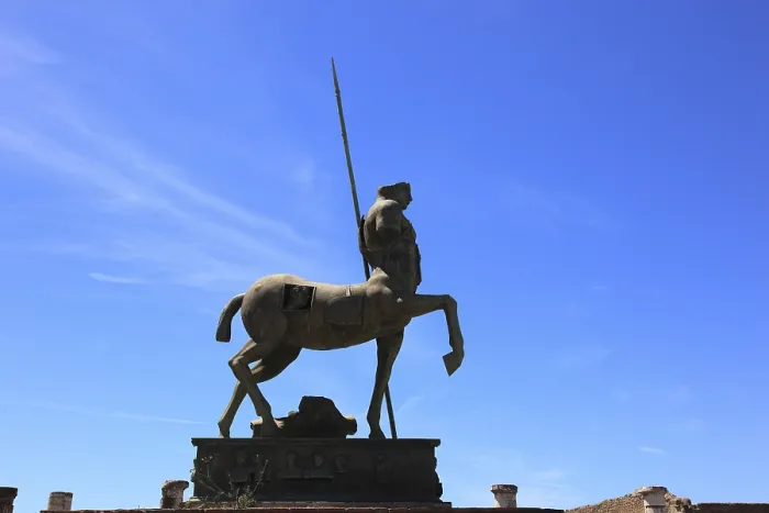 Framed Print : Statue of Centaur Print, Pompeii Forum, Italy