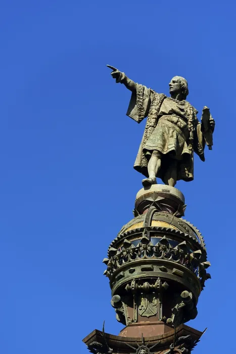 Framed Print : Statue of Christopher Columbus Print, Barcelona, Catalonia Framed Print : Statue of Christopher Columbus Print, Barcelona, Catalonia