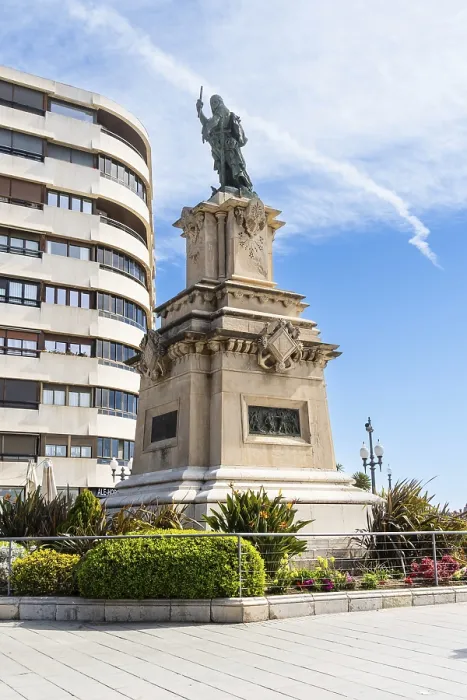 Framed Print : Statue at Balcon Mediterraneo Print, Mediterranean Sea View