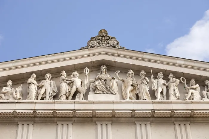 Framed Print : Walhalla Memorial Facade Print, Donaustauf, Germany Framed Print : Walhalla Memorial Facade Print, Donaustauf, Germany