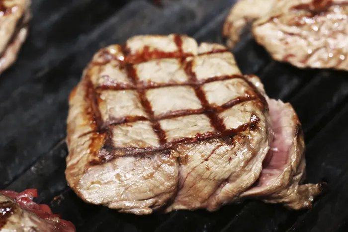 Framed Print : Steak on the Grill Print with Diamond Pattern Framed Print : Steak on the Grill Print with Diamond Pattern