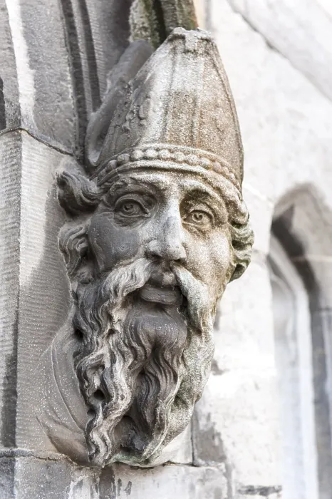 Framed Print : Stone Head Print of Saint Patrick, Dublin Castle, Ireland Framed Print : Stone Head Print of Saint Patrick, Dublin Castle, Ireland