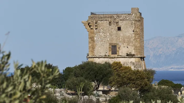 Framed Print : Stone Square Tower, Zingaro National Park, Sicily Print Framed Print : Stone Square Tower, Zingaro National Park, Sicily Print