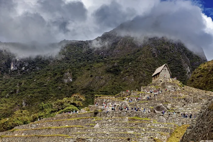 Framed Print : Machu Picchu Stone Structures Print, Peru