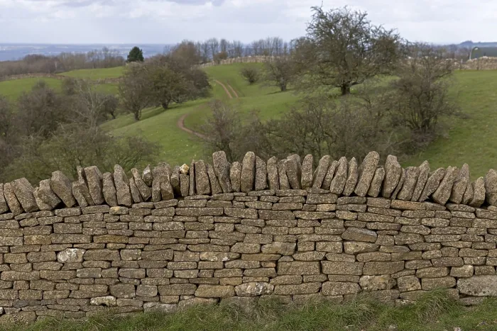 Framed Print : Stone Wall, Winter Trees Print, The Cotswolds, England Framed Print : Stone Wall, Winter Trees Print, The Cotswolds, England