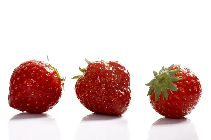 Framed Print : Three Strawberries Print Framed Print : Three Strawberries Print