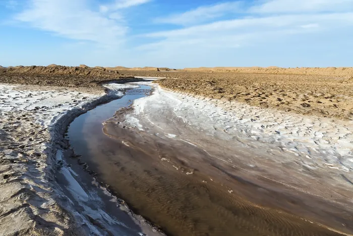 Framed Print : Dasht-e Lut Stream Print, Iran's Hottest Region