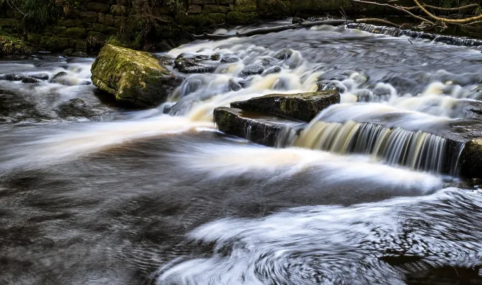 Framed Print : Long Exposure Print of a Forest Stream