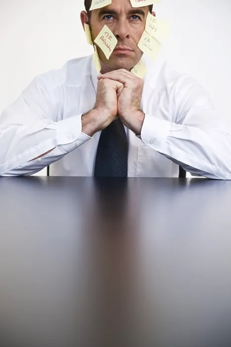 Framed Print : Stressed Manager Print