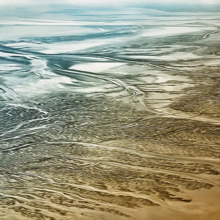 Framed Print : Wind and Water Structures in Sand Print, Germany Framed Print : Wind and Water Structures in Sand Print, Germany