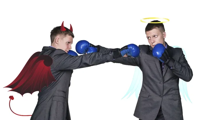 Framed Print : Good vs Evil Print: Struggle for Humanity Framed Print : Good vs Evil Print: Struggle for Humanity