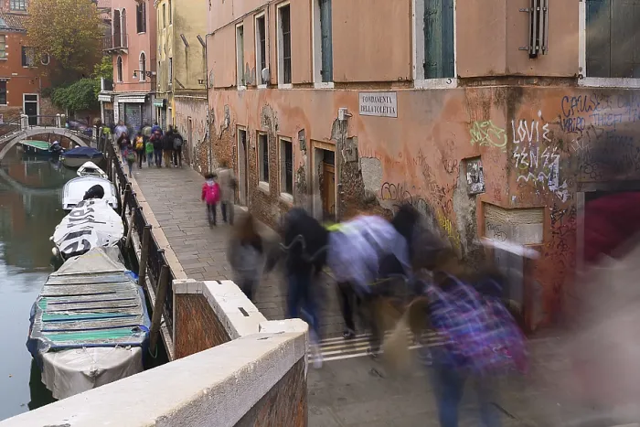 Framed Print : Students on their way to school, Venice Print
