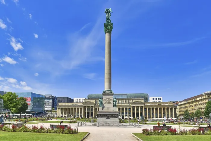 Framed Print : Stuttgart, Germany Print: Schlossplatz Scene Framed Print : Stuttgart, Germany Print: Schlossplatz Scene