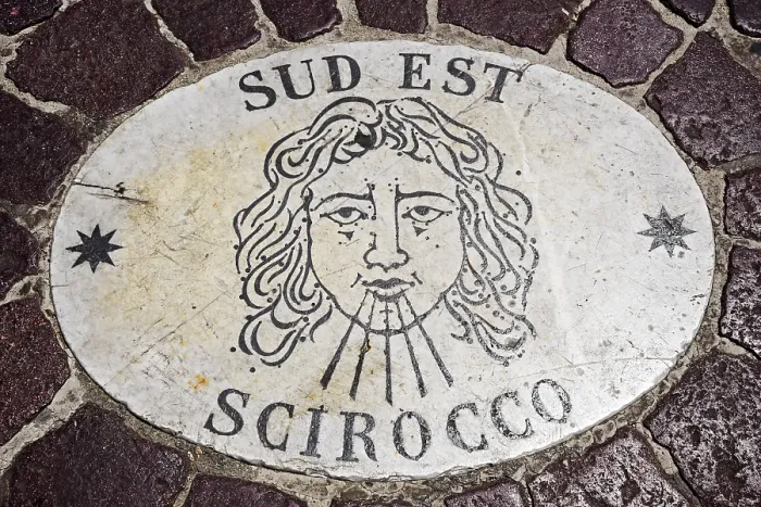 Framed Print : Sud Est, Scirocco Wind Rose Print - Rome Framed Print : Sud Est, Scirocco Wind Rose Print - Rome