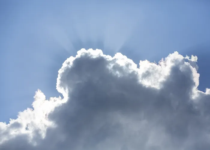 Framed Print : Sun behind a cloud in the blue sky Print, Germany Framed Print : Sun behind a cloud in the blue sky Print, Germany