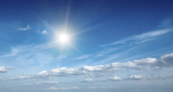 Framed Print : Sun with Clouds in Blue Sky Print Framed Print : Sun with Clouds in Blue Sky Print
