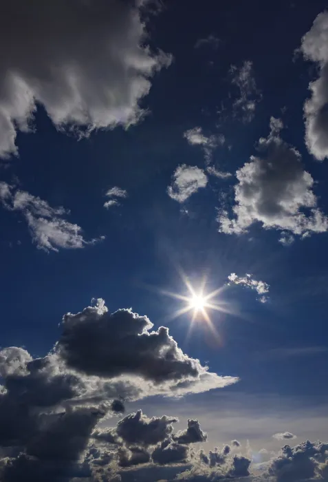 Framed Print : Sun Shines Between Cumulus Clouds Print, Austria