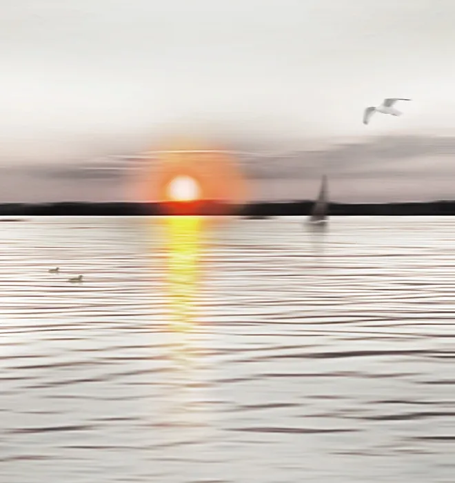 Framed Print : Motion Blur Sunset Print - Distorted Artistic Perspective Framed Print : Motion Blur Sunset Print - Distorted Artistic Perspective