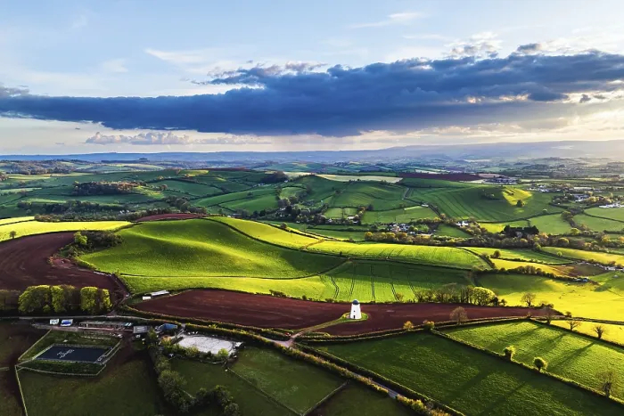 Framed Print : Devon Windmill Print: Drone View, Torquay Framed Print : Devon Windmill Print: Drone View, Torquay