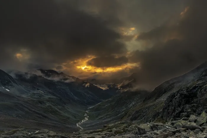 Framed Print : Windbachtal Sunset Print, Tyrol, Austria Framed Print : Windbachtal Sunset Print, Tyrol, Austria