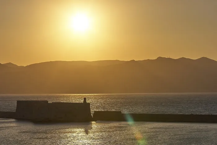 Framed Print : Heraklion Harbour at Sunset Print, Crete, Greece Framed Print : Heraklion Harbour at Sunset Print, Crete, Greece