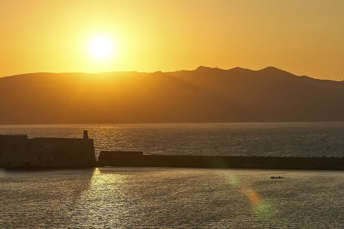 Framed Print : Sunset over Koules, Heraklion Print Framed Print : Sunset over Koules, Heraklion Print