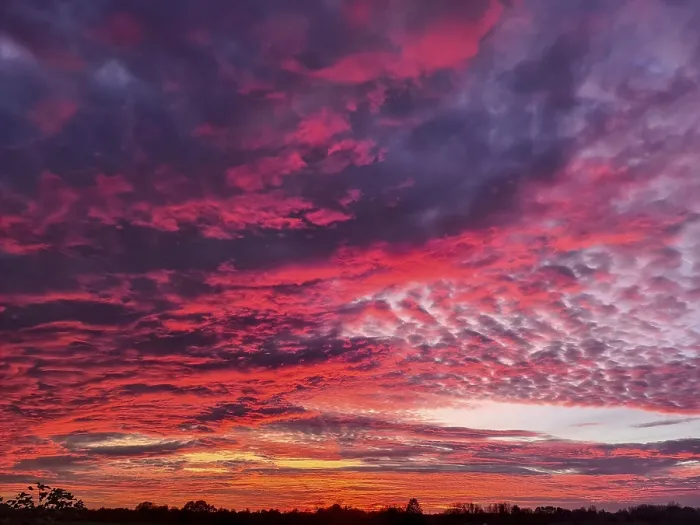Framed Print : Vibrant Sunset Print with Dramatic Clouds Framed Print : Vibrant Sunset Print with Dramatic Clouds