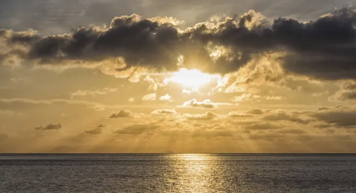 Framed Print : Sunset over Malaysia Print with Sun Rays through Clouds Framed Print : Sunset over Malaysia Print with Sun Rays through Clouds