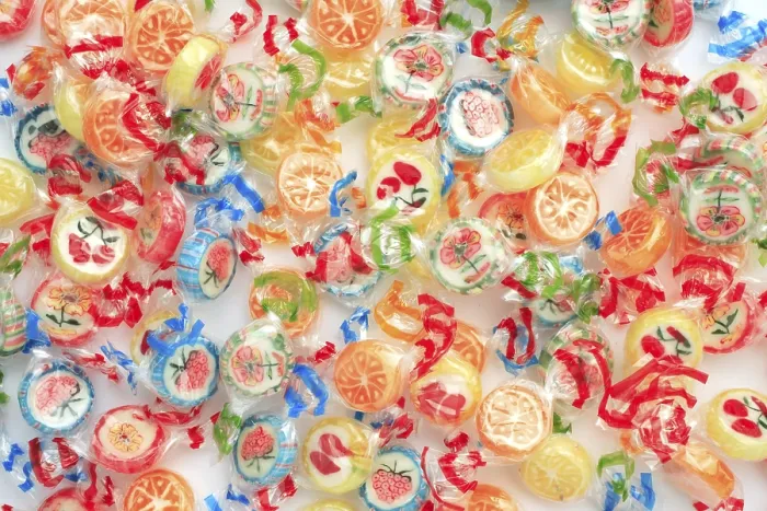 Framed Print : Colourful Fruit Sweets Print Framed Print : Colourful Fruit Sweets Print
