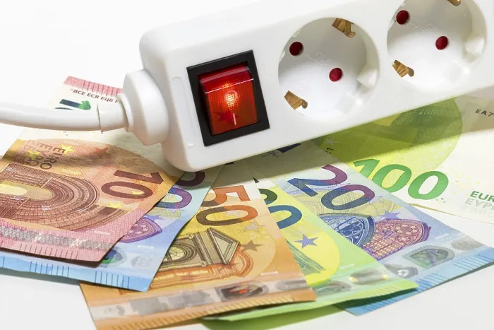 Framed Print : Switchable Socket Strip with Euro Banknotes Print Framed Print : Switchable Socket Strip with Euro Banknotes Print