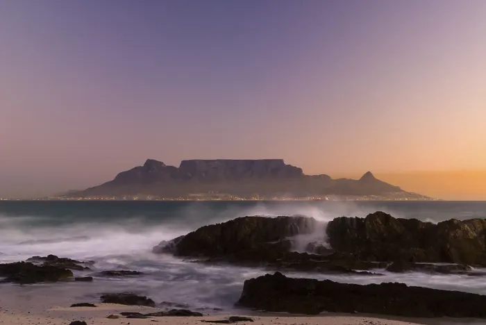 Framed Print : Panoramic Print of Cape Town Evening Skyline Framed Print : Panoramic Print of Cape Town Evening Skyline