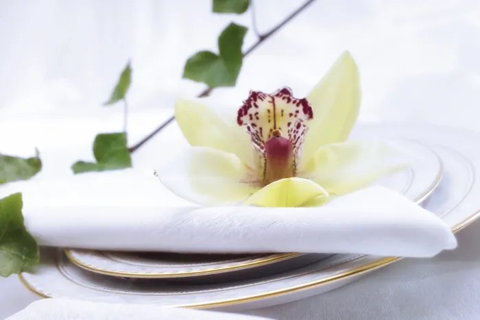 Framed Print : Orchid Table Setting Print Framed Print : Orchid Table Setting Print