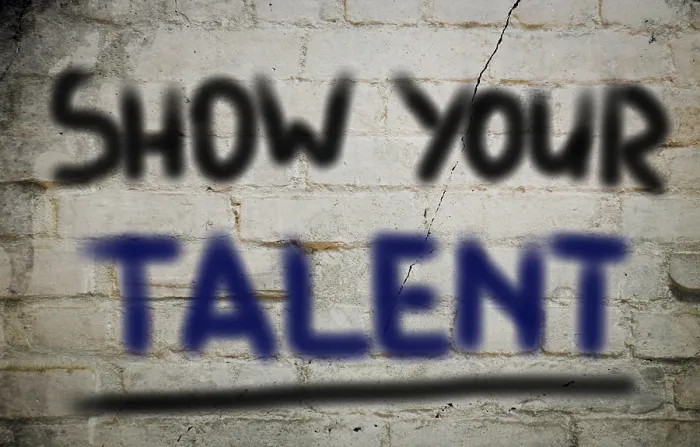 Framed Print : Show Your Talent Concept Print