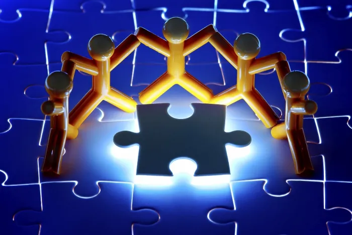 Framed Print : Teamwork in Action Print: Collaborative Puzzle Solution Framed Print : Teamwork in Action Print: Collaborative Puzzle Solution