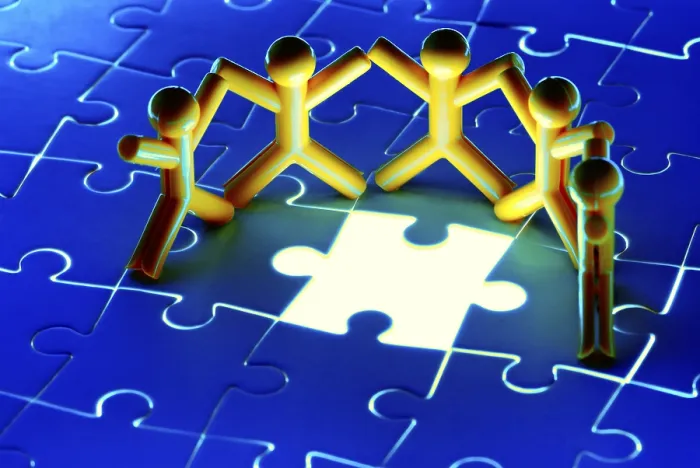 Framed Print : Teamwork in Action Print: Collaborative Puzzle Solving Framed Print : Teamwork in Action Print: Collaborative Puzzle Solving