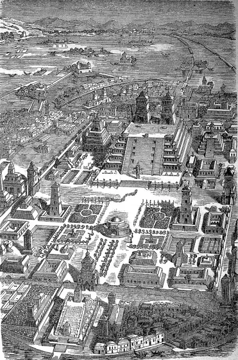 Framed Print : Historical Print of the Temple Complex of Tenochtitlan Framed Print : Historical Print of the Temple Complex of Tenochtitlan