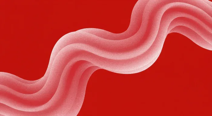 Framed Print : Textured Gradient Print with Pink and Red Waves