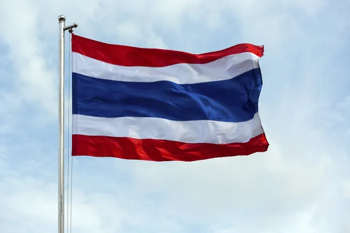 Framed Print : Thai Flag Blowing in Wind Print Framed Print : Thai Flag Blowing in Wind Print