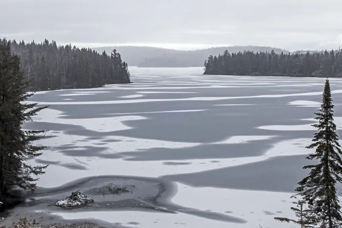 Framed Print : Thaw Lake in Spring Print