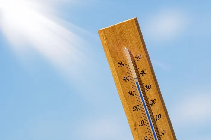 Framed Print : Hot Weather Print - High Temperature Reading