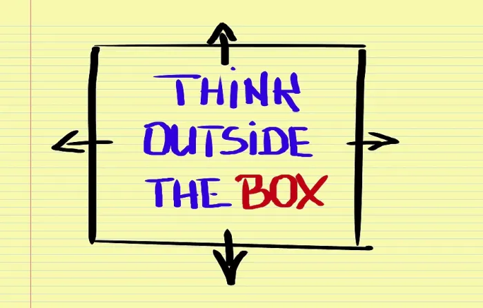 Framed Print : Think Outside The Box Concept Print
