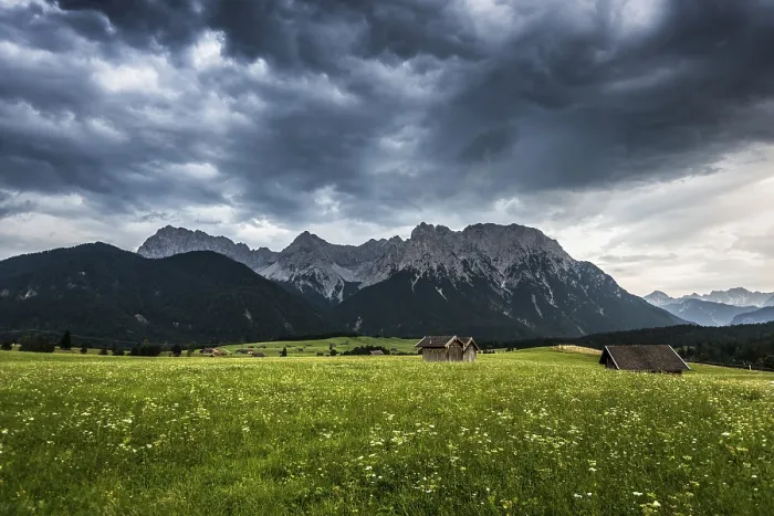 Framed Print : Thunderclouds, Mittenwald Print, Bavaria, Germany Framed Print : Thunderclouds, Mittenwald Print, Bavaria, Germany