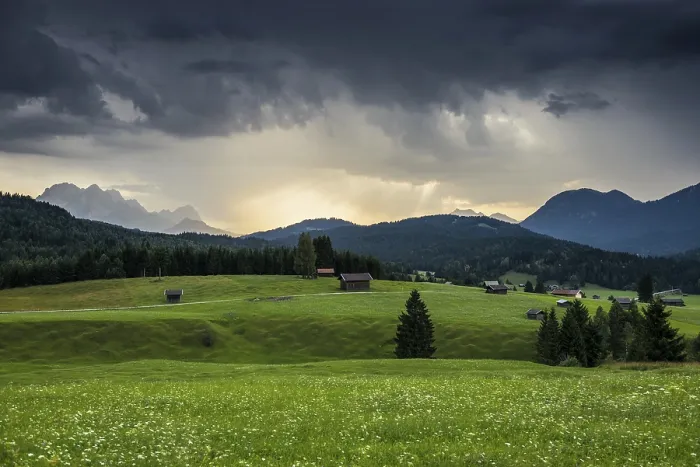 Framed Print : Thunderclouds near Mittenwald Print, Bavaria, Germany Framed Print : Thunderclouds near Mittenwald Print, Bavaria, Germany
