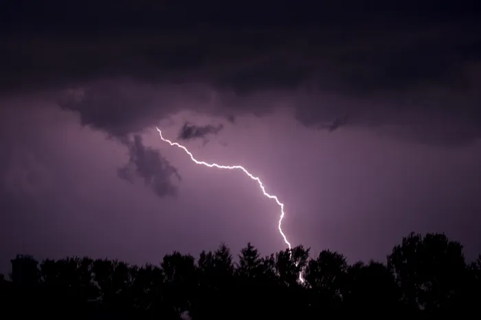 Framed Print : Thunderstorm Print: Bolt of Lightning Illuminates Dark Sky Framed Print : Thunderstorm Print: Bolt of Lightning Illuminates Dark Sky