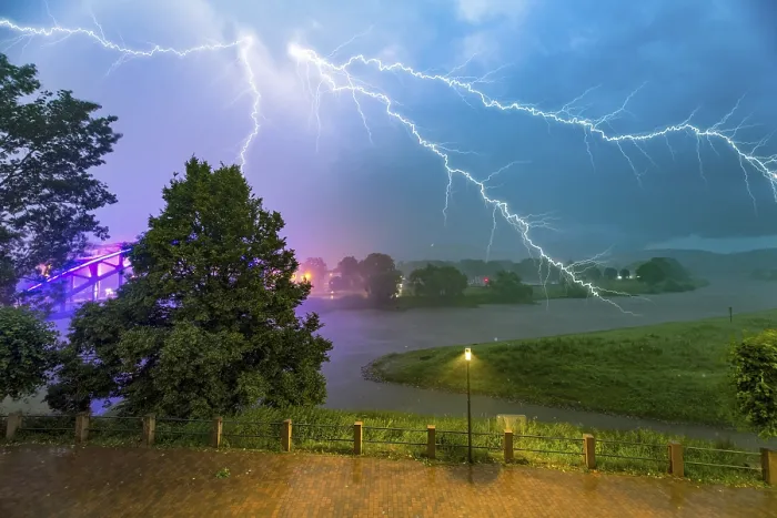 Framed Print : Thunderstorm, Lightning, Rinteln Print Framed Print : Thunderstorm, Lightning, Rinteln Print