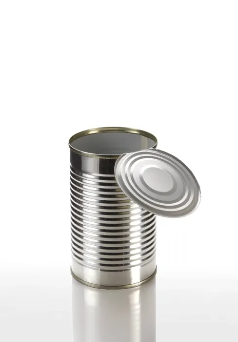 Framed Print : Empty Tin Can Print with Open Lid