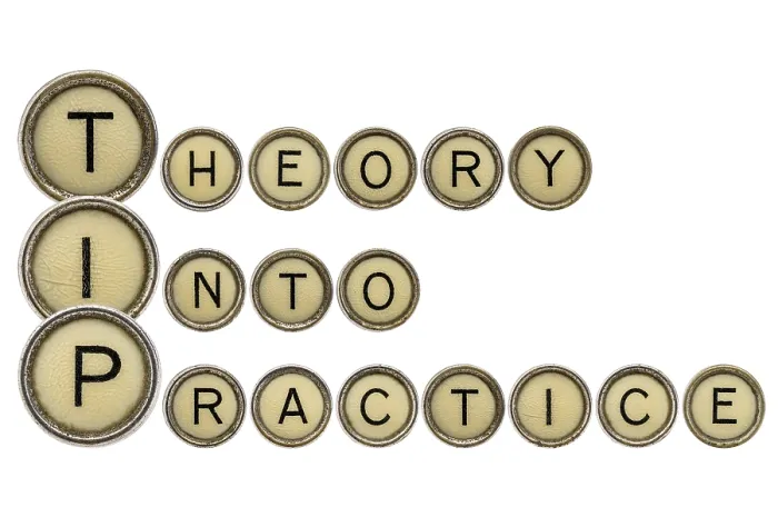 Framed Print : Theory Into Practice: A Print of Key Principles